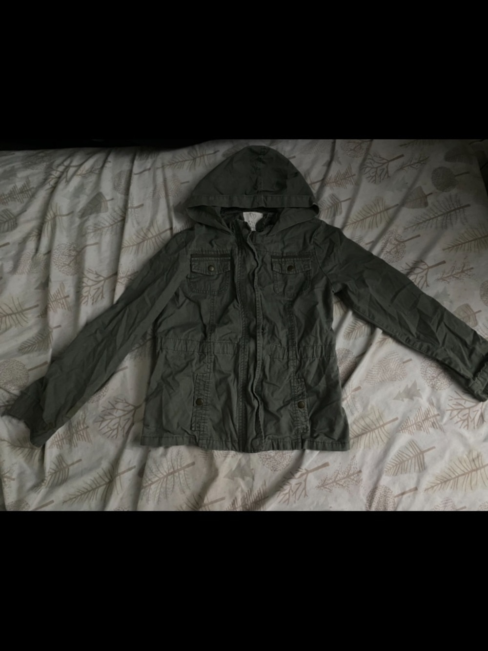 Tilly's Olive Green Hooded Utility Jacket